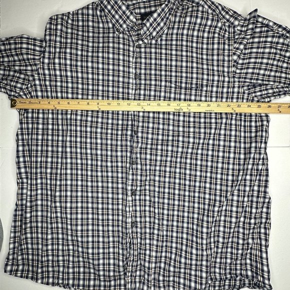 SCOTT BARBER‎ - Men's long sleeve shirt. Size XXL. Plaid. - Picture 5 of 6